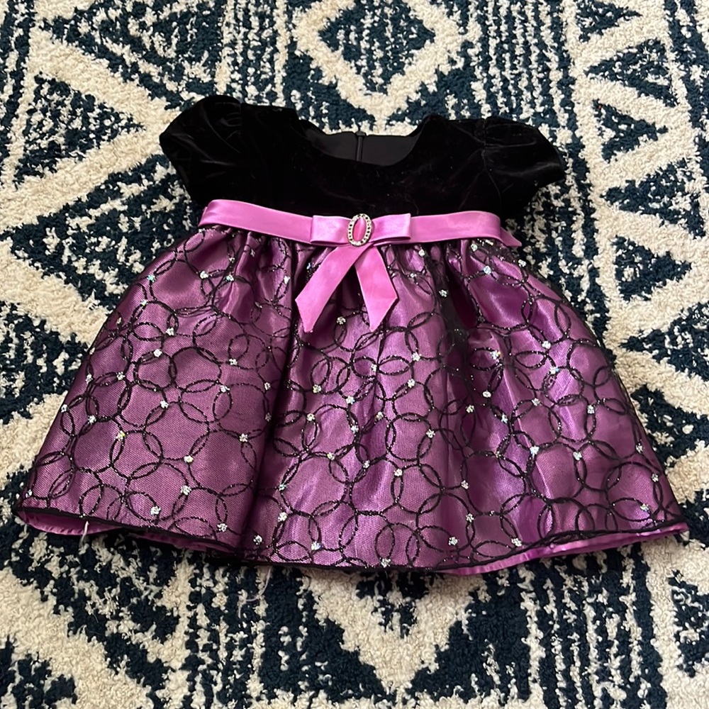 Black and Purple dress for 12 month child, Love
